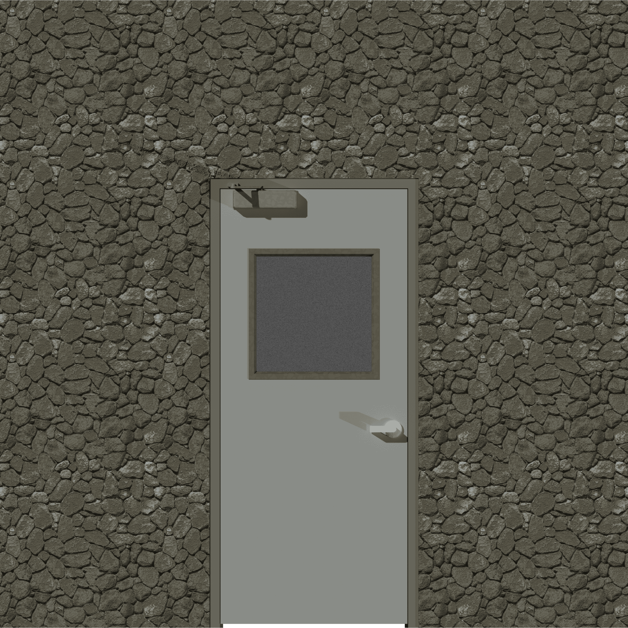 Half Glass Hollow Metal Door