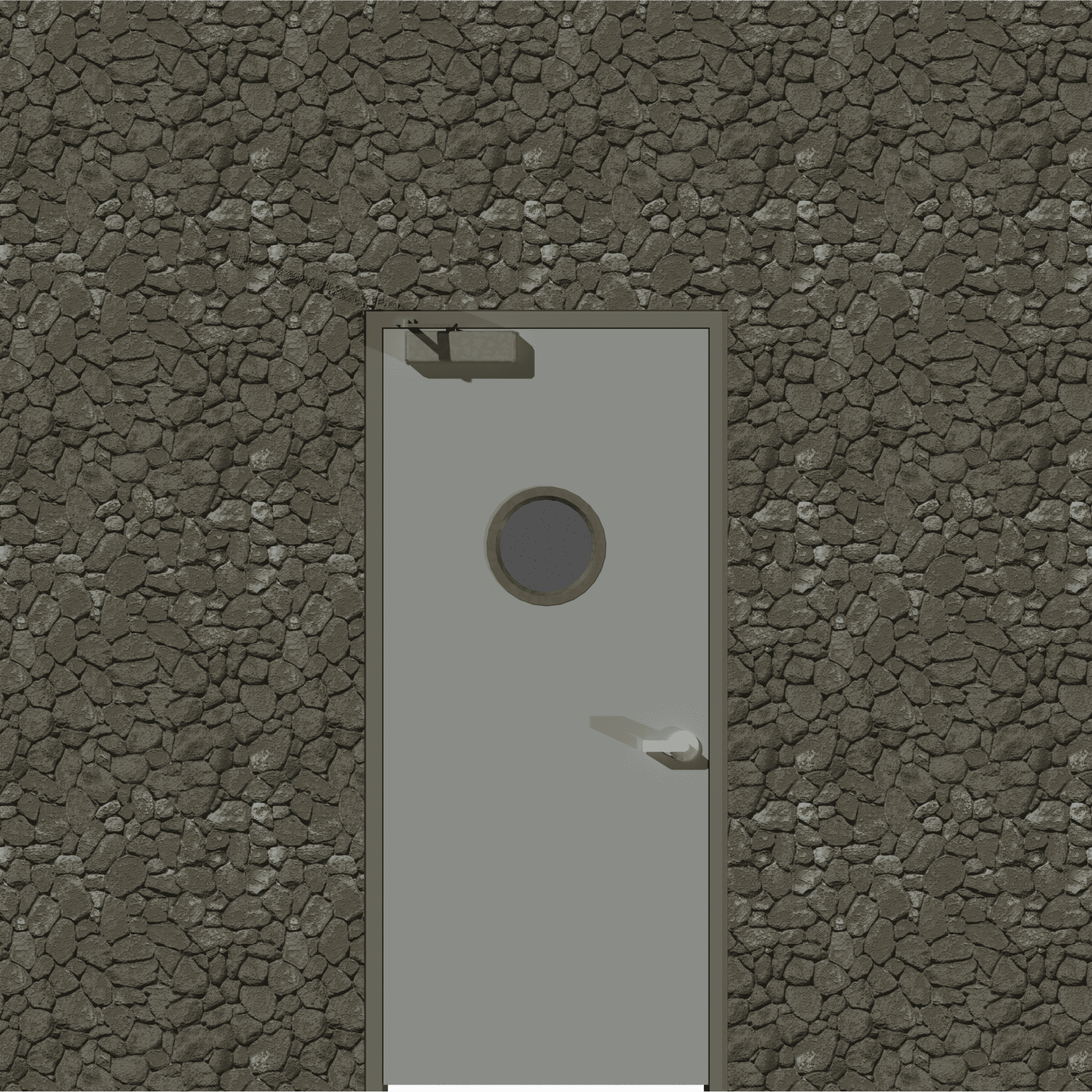 Round Vision Hollow Metal Door