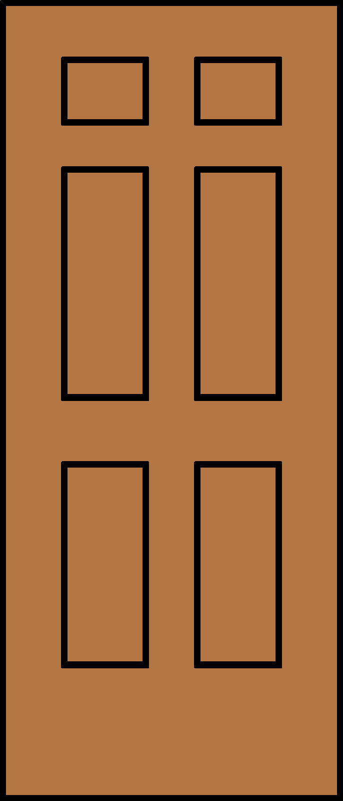 6 Panel Wood Door