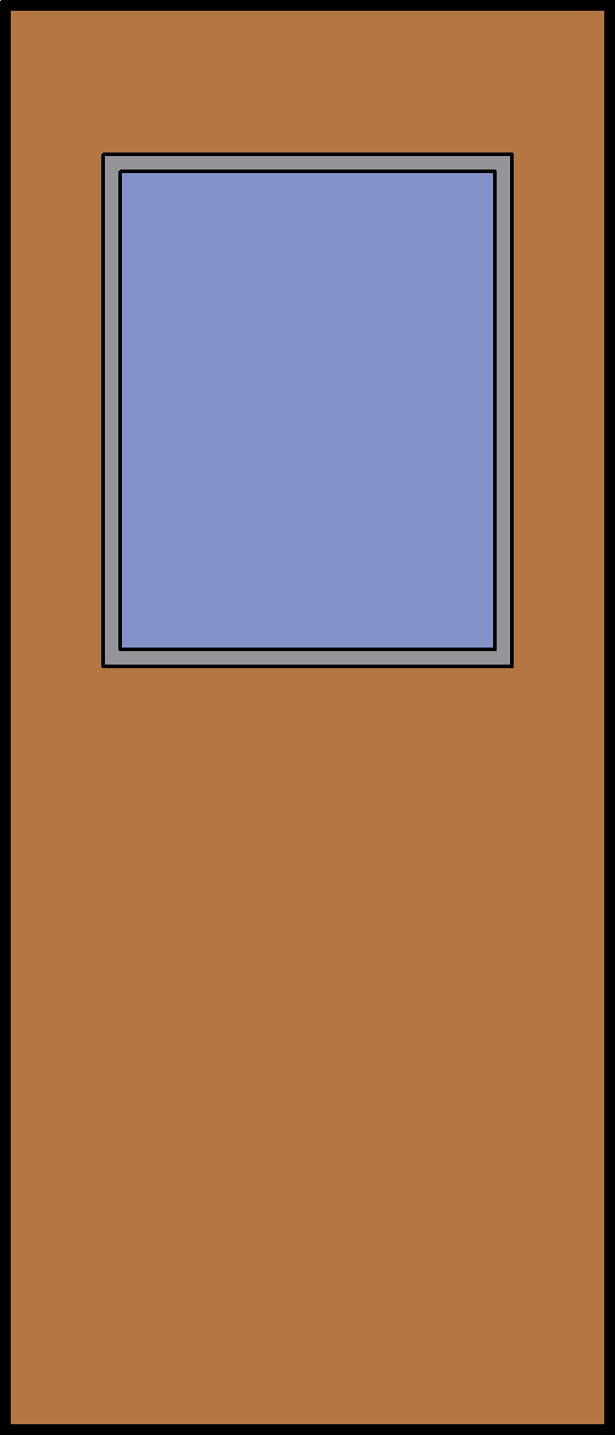 Half Glass Wood Door